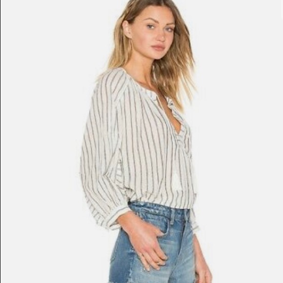 JOIE | striped peasant blouse with tassels - Picture 2 of 8